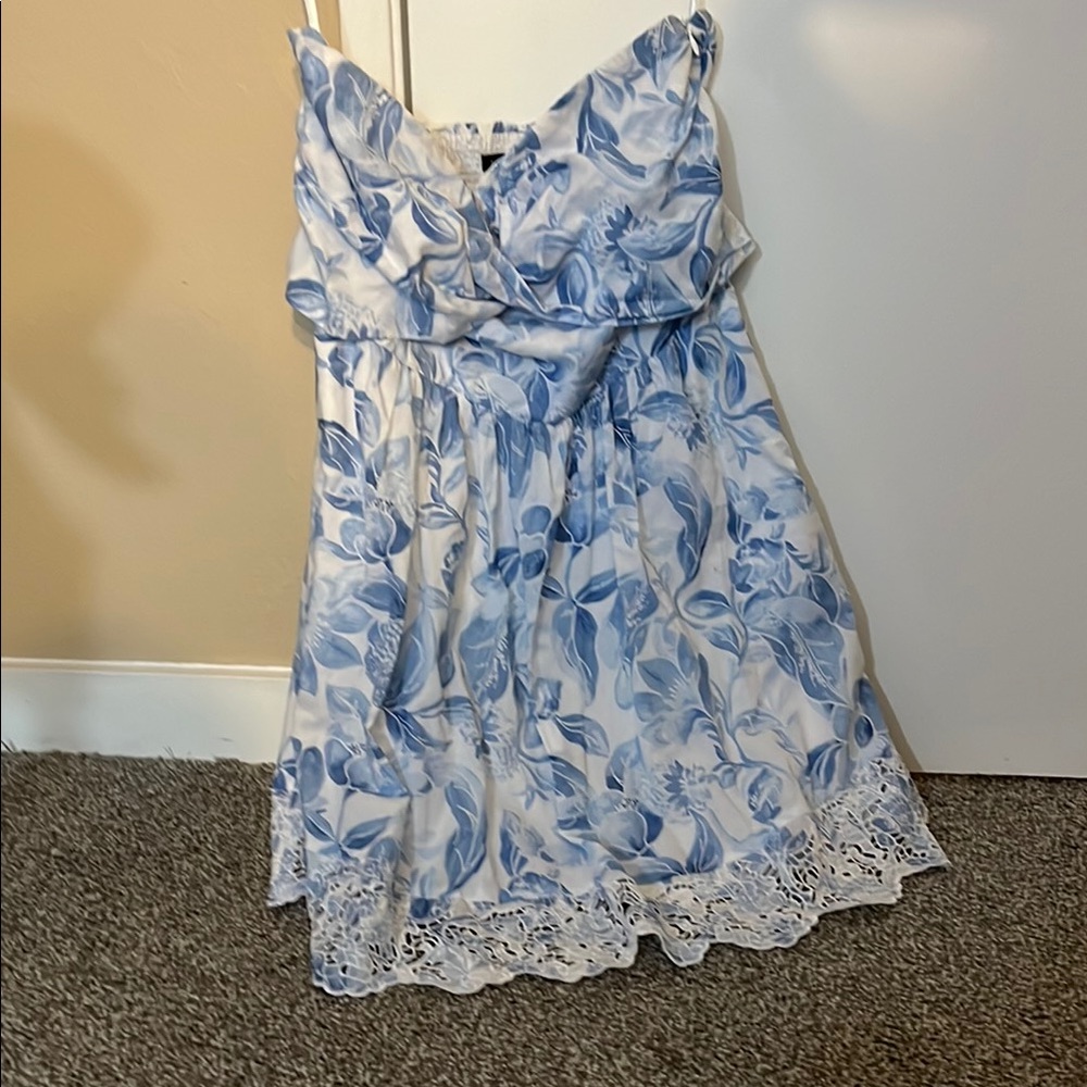 Blue flower sun dress